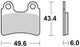 TRW Brake Pad MCB 766 Standard organique