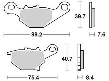 TRW Frein Pad McB 772 SI Metal fritté