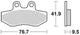 TRW Brake Pad MCB 774 Standard organique
