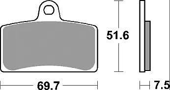 TRW Frein Pad McB 780 SV Métal fritté