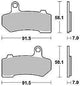 TRW Brake Pad McB 781 Métal fritté