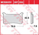TRW Brake Pad MCB 893 SV Métal fritté