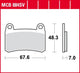TRW Brake Pad McB 884 SV Métal fritté
