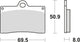 TRW Frein Pad McB 540 Trq Racing en métal fritté