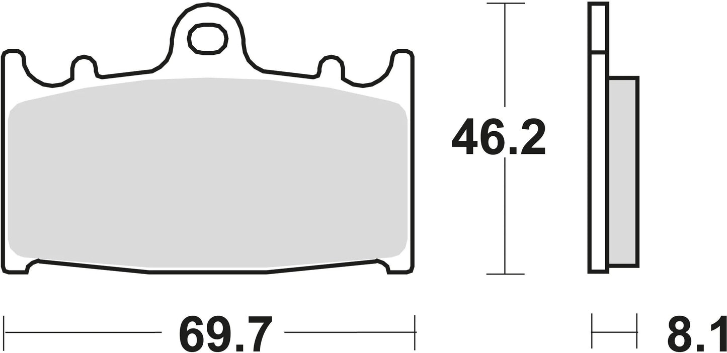TRW Brake Pad MCB 602 TRQ SINT. Course de métaux