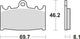 TRW Brake Pad MCB 602 TRQ SINT. Course de métaux