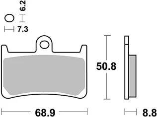 TRW Brake Pad MCB 611 Trq Sint.Metal Racing