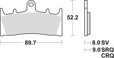TRW Brake Pad MCB 659 Trq Sint.Metal Racing