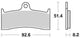 TRW Brake Pad MCB 660 Trq Sint.Metal Rauning
