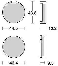 TRW Brake Pad MCB 91 Standard organique