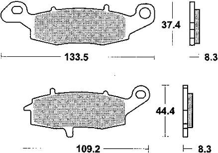 TRW Frein Pad McB 681 Trq Racing en métal fritté
