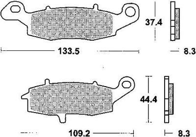 TRW Frein Pad McB 681 Trq Racing en métal fritté