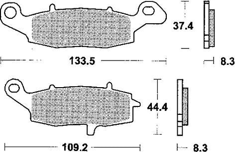 TRW Freed Pad MCB 682 Trq Sint.Metal Racing