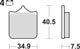TRW Brake Pad MCB 721 Trq Sint.Metal Racing