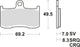 TRW Brake Pad McB 737 Trq Sint. Course de métaux
