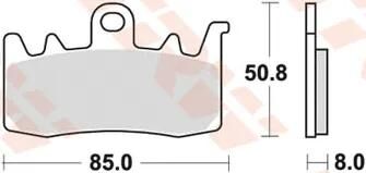 TRW Brake Pad MCB 856 TRQ SINT. Course de métaux