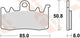 TRW Brake Pad MCB 856 TRQ SINT. Course de métaux