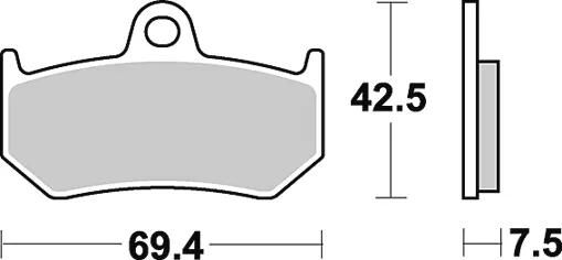 TRW Frein Pad McB 797 Métal fritté
