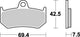 TRW Frein Pad McB 797 Métal fritté