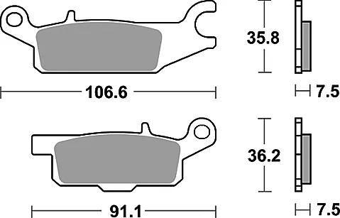 TRW Frein Pad McB 801 SI Metal fritté