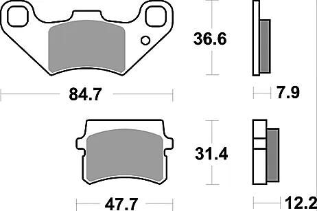TRW Brake Pad MCB 807 Standard organique