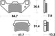 TRW Brake Pad MCB 807 Standard organique