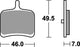 TRW Frein Pad McB 811 Métal fritté
