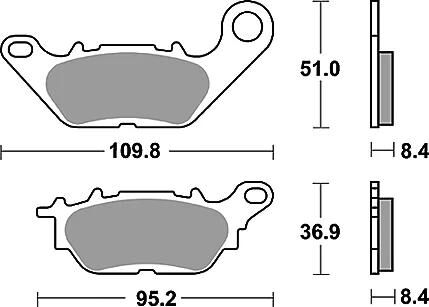 TRW Brake Pad MCB 812 Standard organique