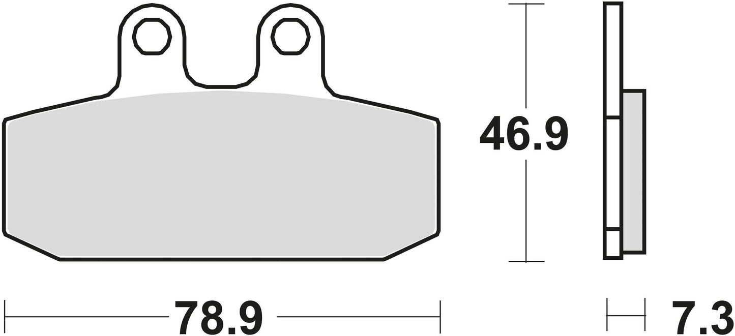 TRW Brake Pad McB 557 SRM Metal fritté