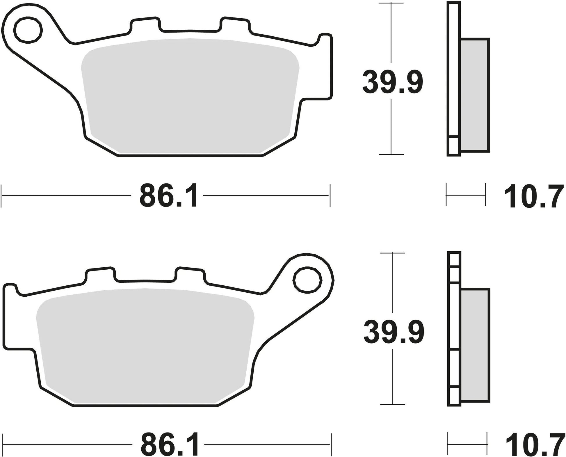 TRW Brake Pad McB 585 SRM Metal fritté