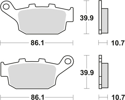 TRW Brake Pad McB 585 SRM Metal fritté