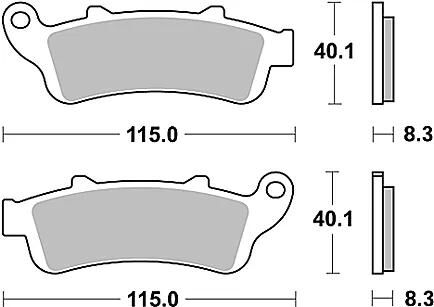 TRW Brake Pad McB 704 SRM Sinterre Metal