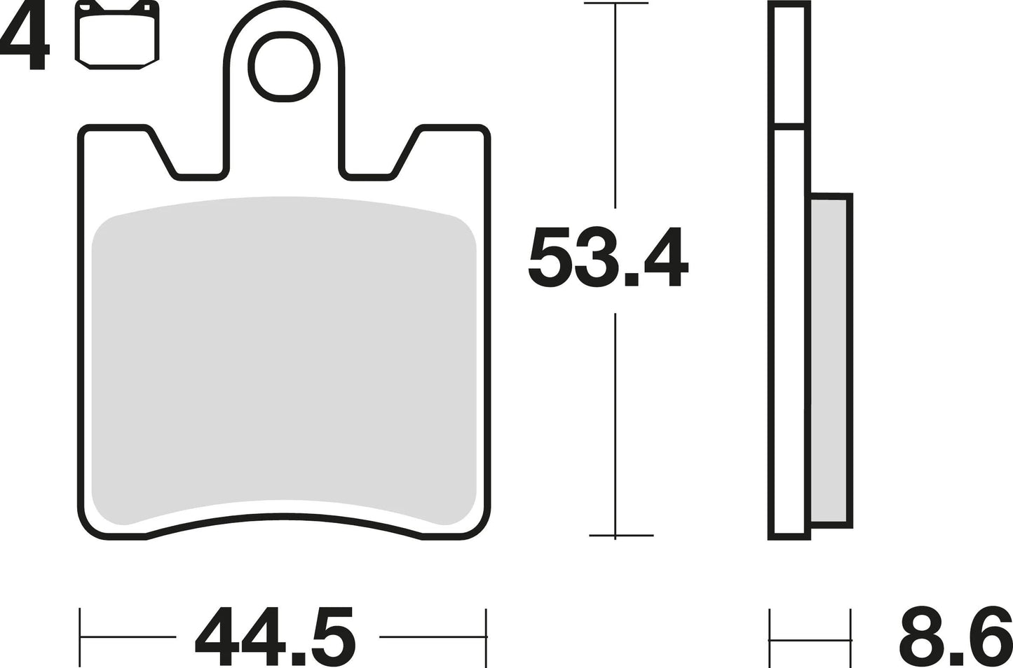TRW Brake Pad McB 706 SRM Metal fritté