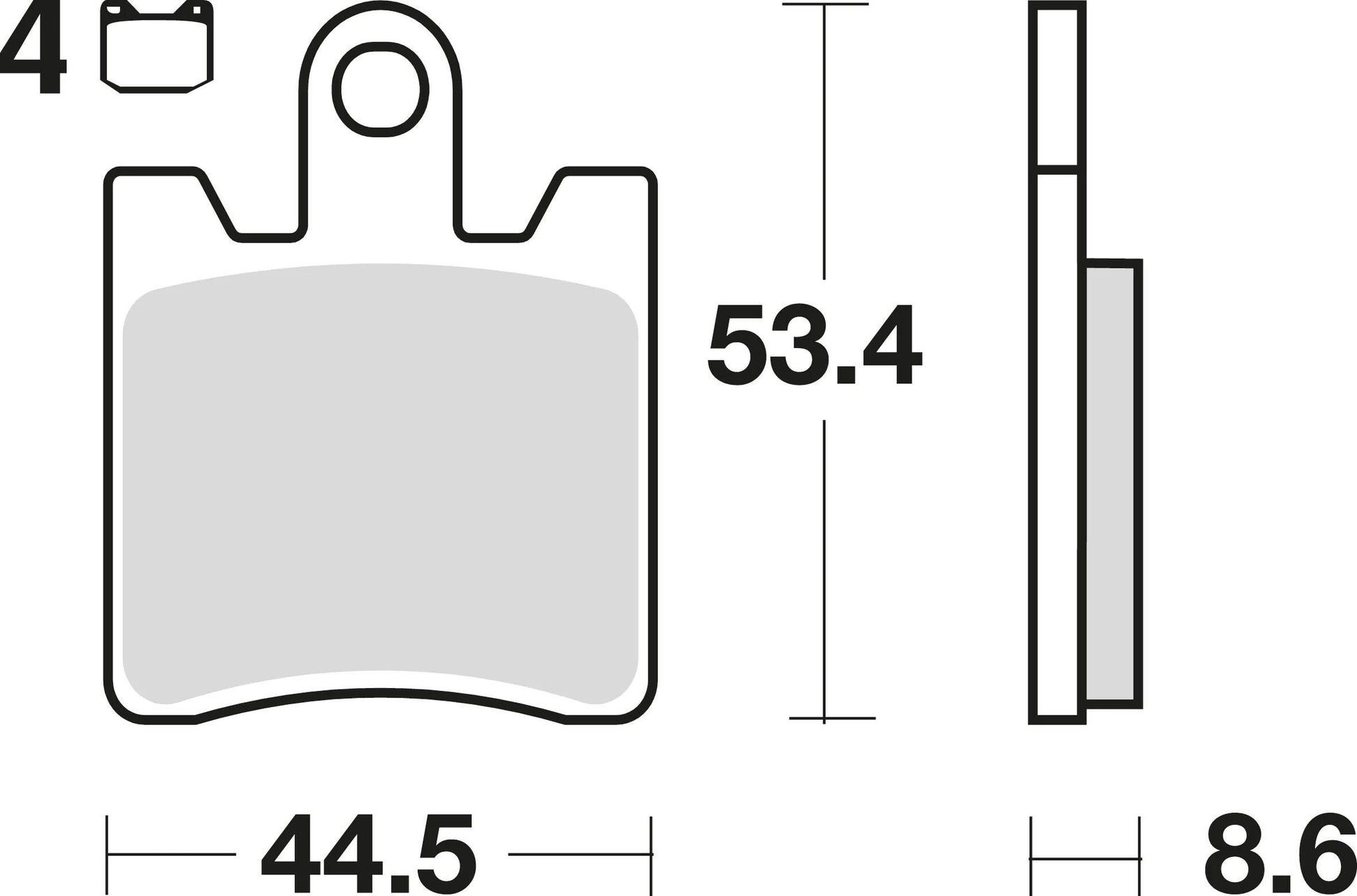 TRW Brake Pad McB 706 SRM Metal fritté