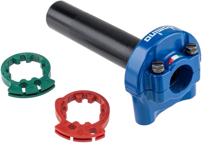 Fixation de poignée d'accélérateur Domino xm2, poignées d'accélérateur en aluminium bleu à 2 tractions xm2