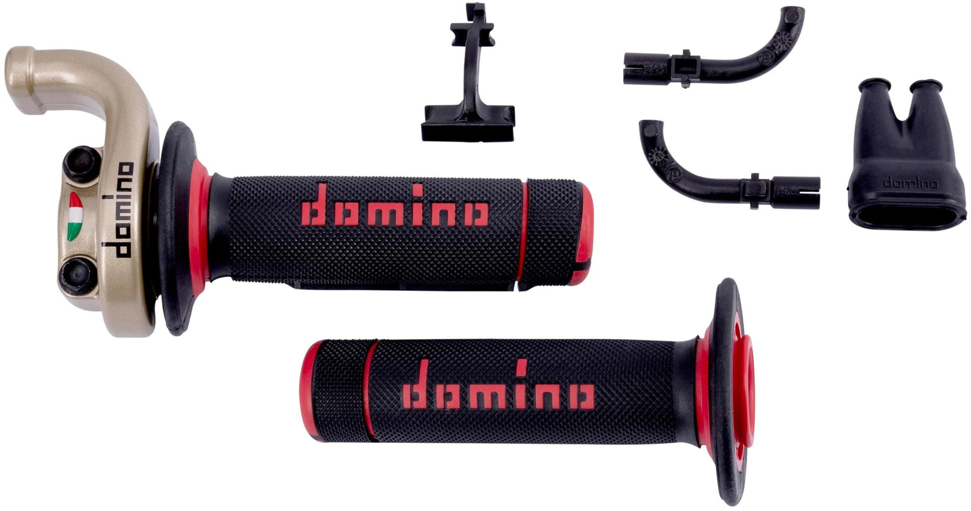 Luminaire à poignée tournante à gaz Domino Kre03. poignées d'accélérateur alu go 2-pull avec caoutchouc a0