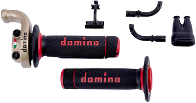 Luminaire à poignée tournante à gaz Domino Kre03. poignées d'accélérateur alu go 2-pull avec caoutchouc a0
