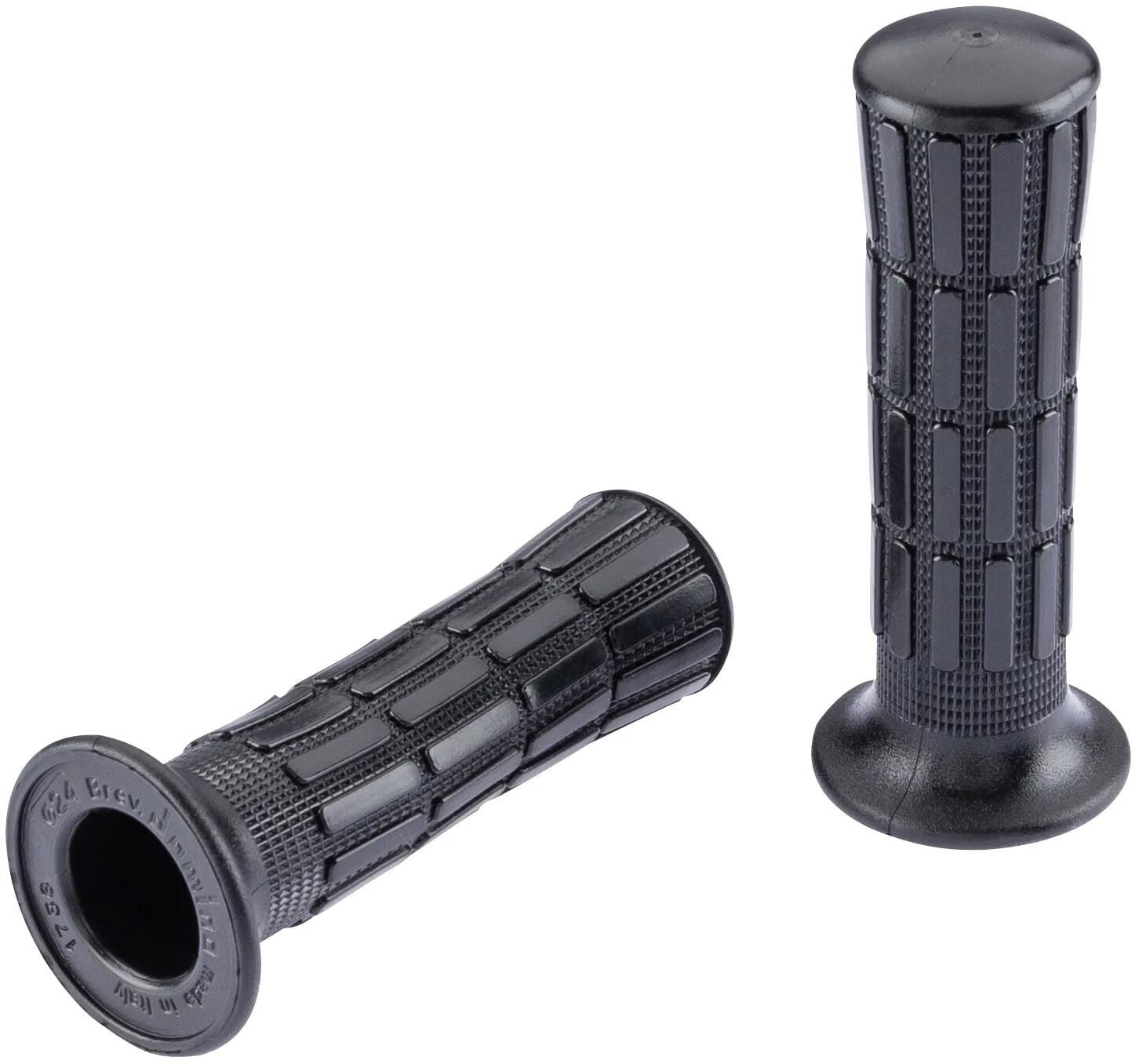 Poignée Domino en caoutchouc style Yamaha. poignée en caoutchouc 1496 bw 112mm fermée