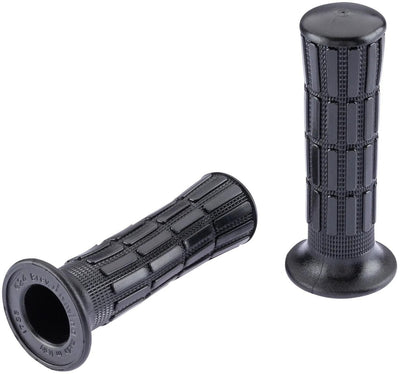 Poignée Domino en caoutchouc style Yamaha. poignée en caoutchouc 1496 bw 112mm fermée