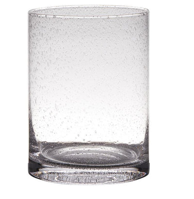 Vase cylindre en verre Hatchet archer bulles de soda 15x20cm
