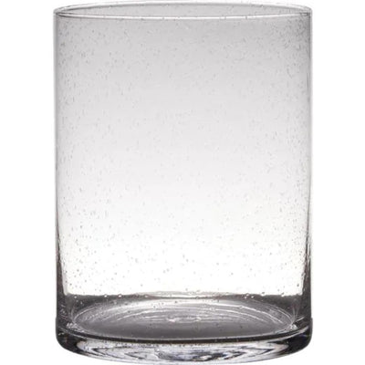 Hakbijl vase cylindre en verre bulles de soda verre ø19xh25cm