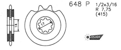 Esjot Sprocket 415 16Z Silent