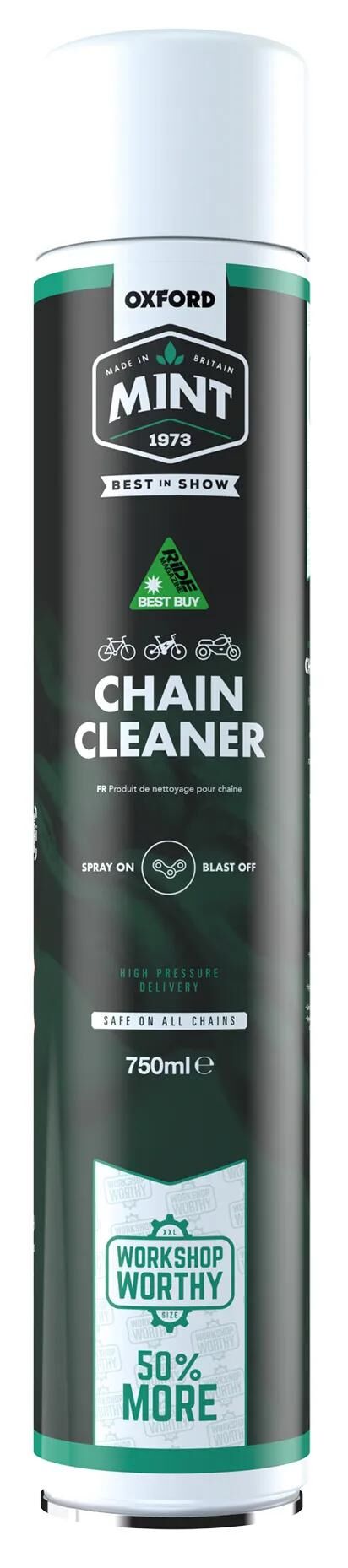Nettoyer de chaîne de menthe Nettoyant Oxford Chainer. Nettoyeur de chaîne Oxford 750 ml