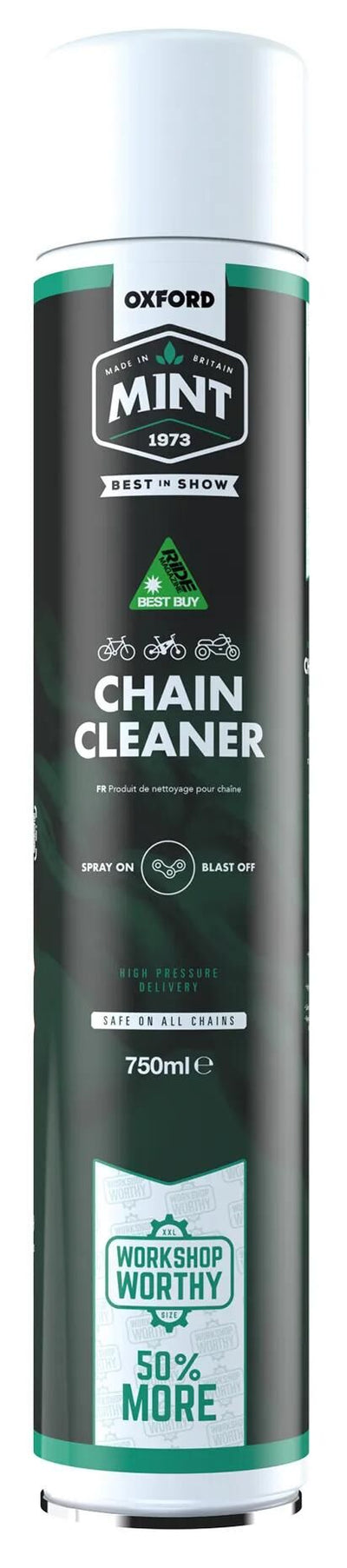 Nettoyer de chaîne de menthe Nettoyant Oxford Chainer. Nettoyeur de chaîne Oxford 750 ml