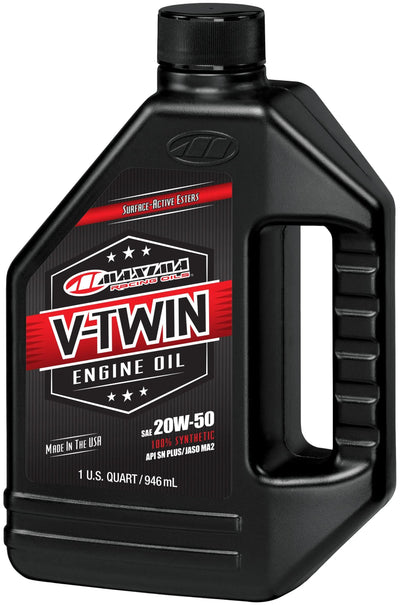 Huiles de course maxima huile moteur maxima V-twin Syntation complète. 20W-50 946ML