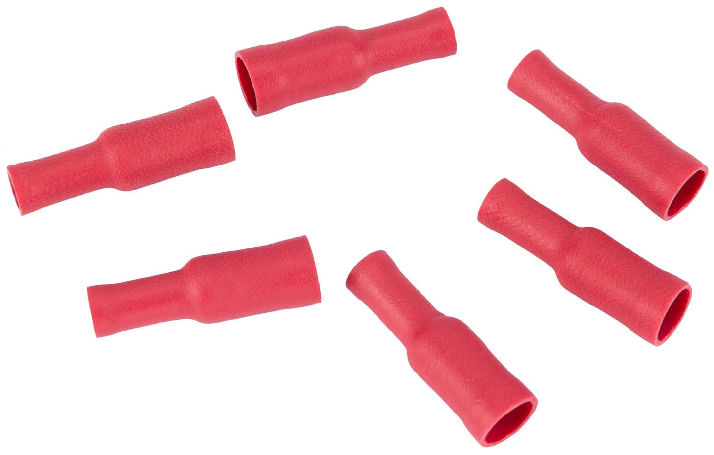 Spahn douille ronde douille ronde isolée rouge 100pcs.