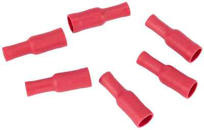 Spahn douille ronde douille ronde isolée rouge 100pcs.