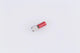 Fiche banane Spahn manchon enfichable plat isolé rouge 100pcs.