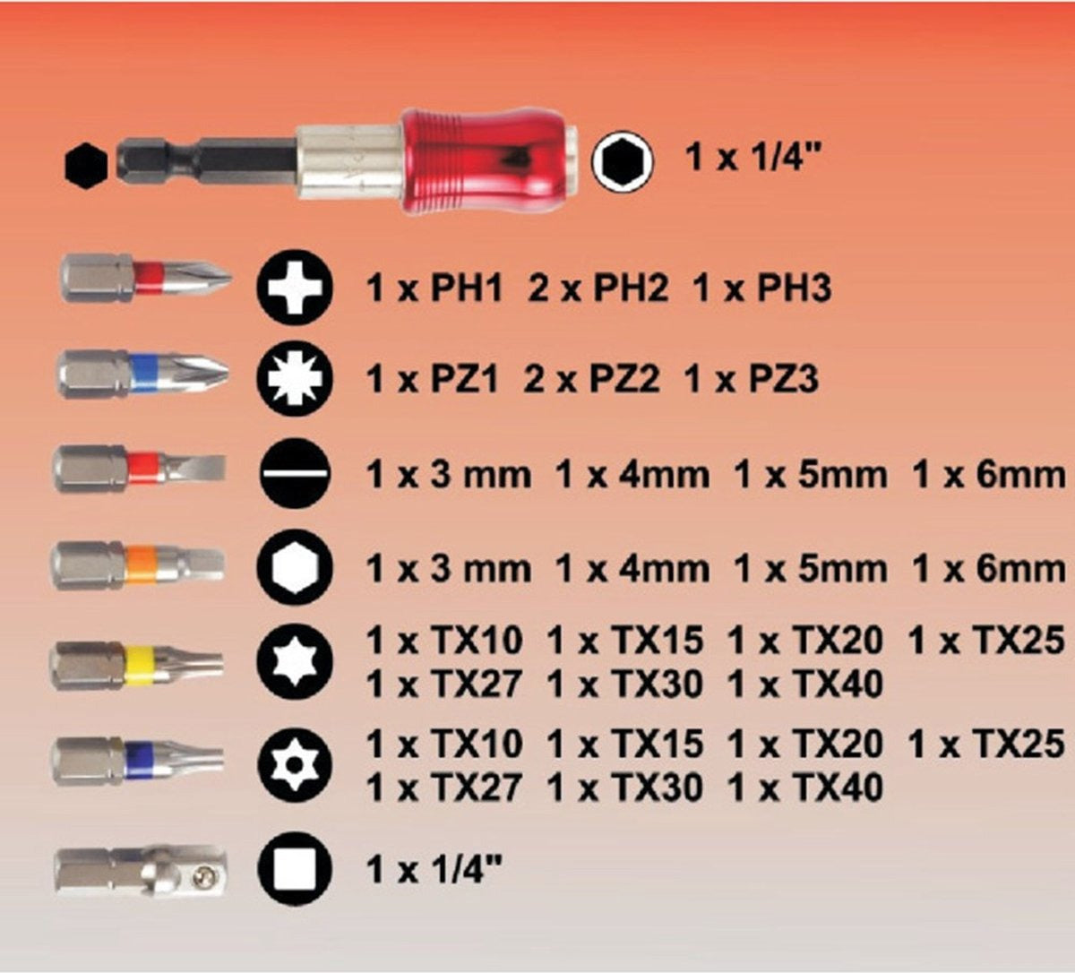 Connex COXB973932 BITSET 32 pièces