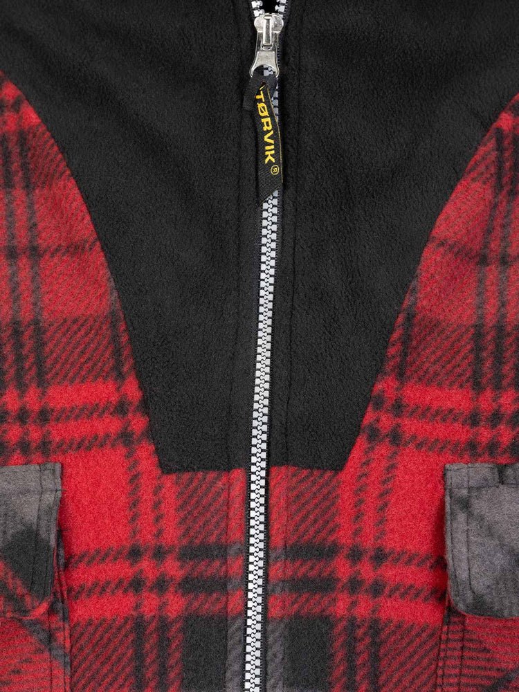 Storvik products gilet polaire bûcheron Stanley thermo rouge noir 3XL